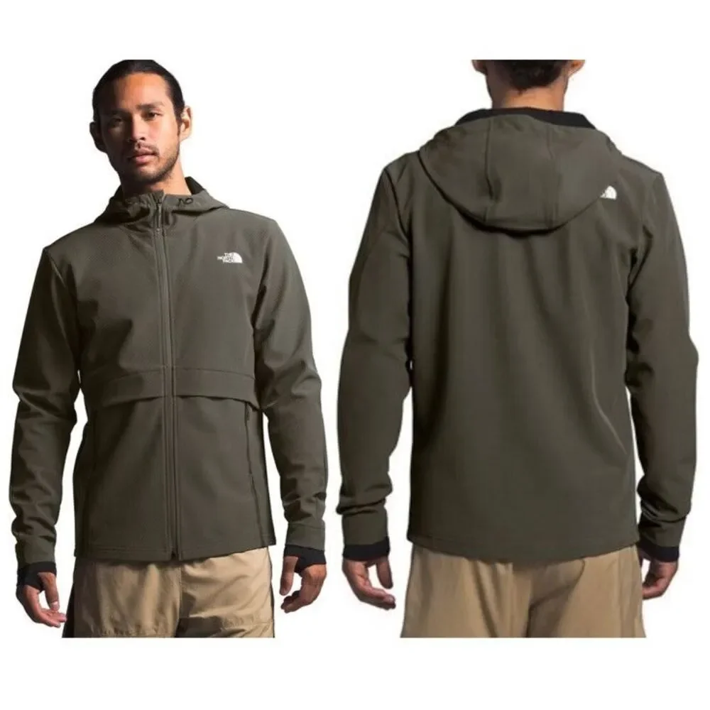 The North Face Men's Tactical Flash Jacket Soft shell Gray And Black Size M Hike